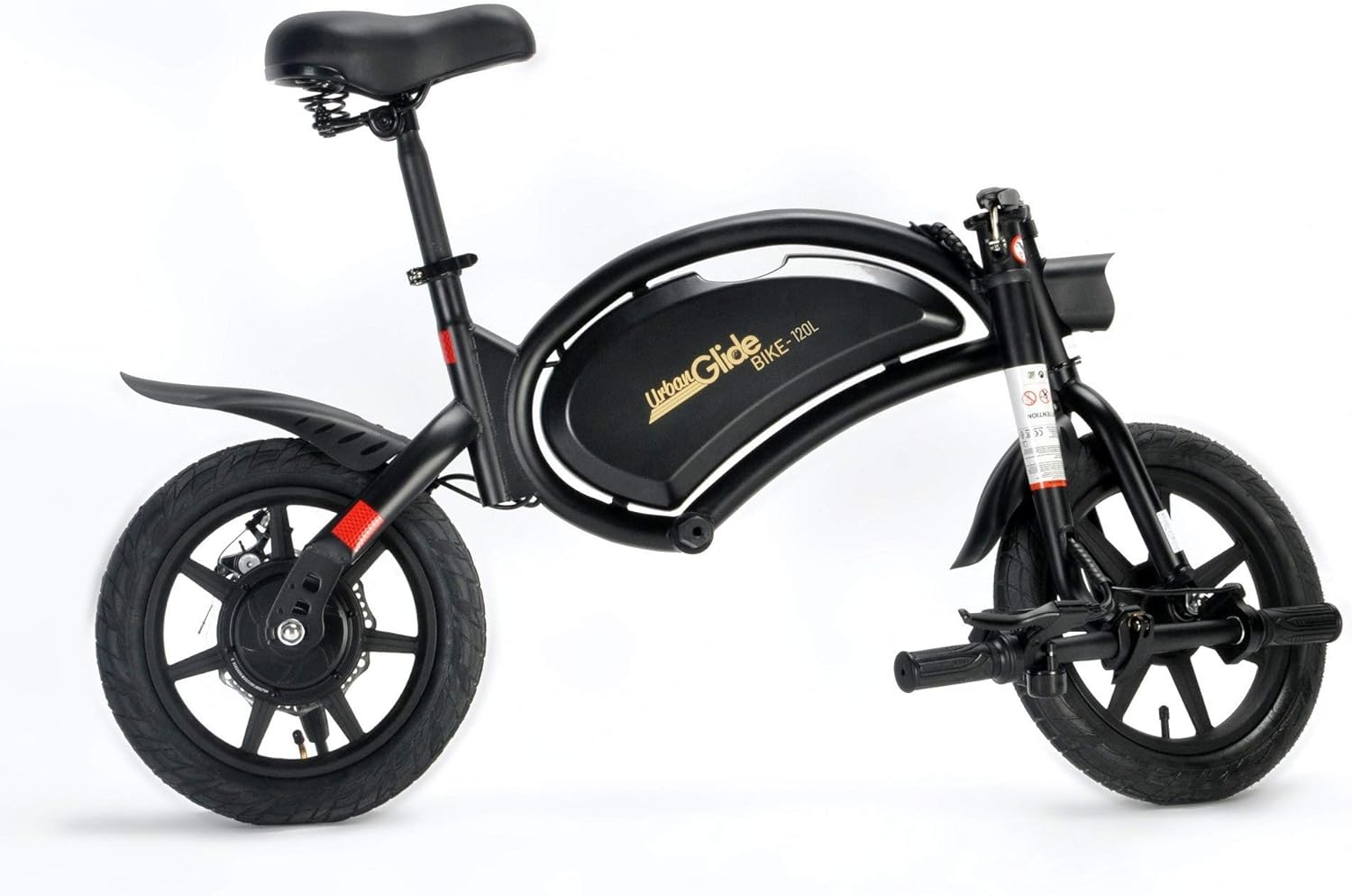UrbanGlide e-Bike 120 – Mini Vélo Électrique 12'' - Autonomie 15 km, Batterie 6Ah, Frein à Disque