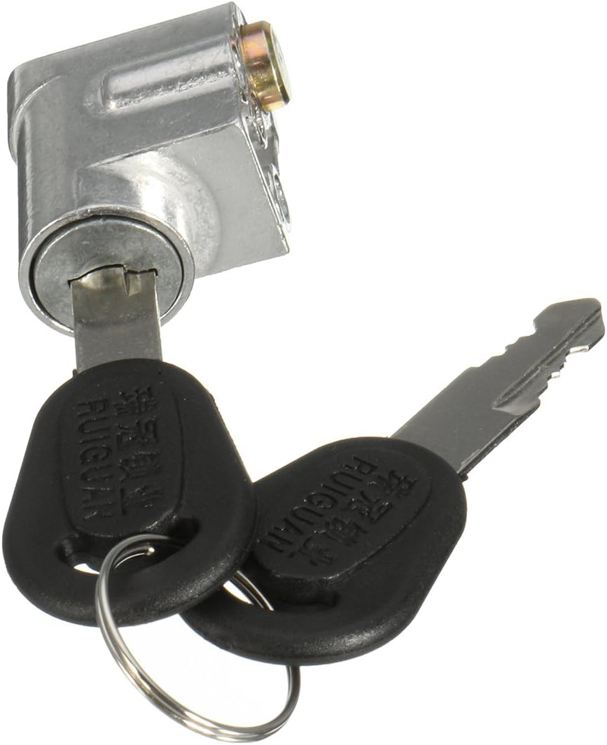 Serrure De Sécurité De Batterie De Commutateur D'Allumage Pour Moto Scooter Électrique De Vélo + 2 Clefs