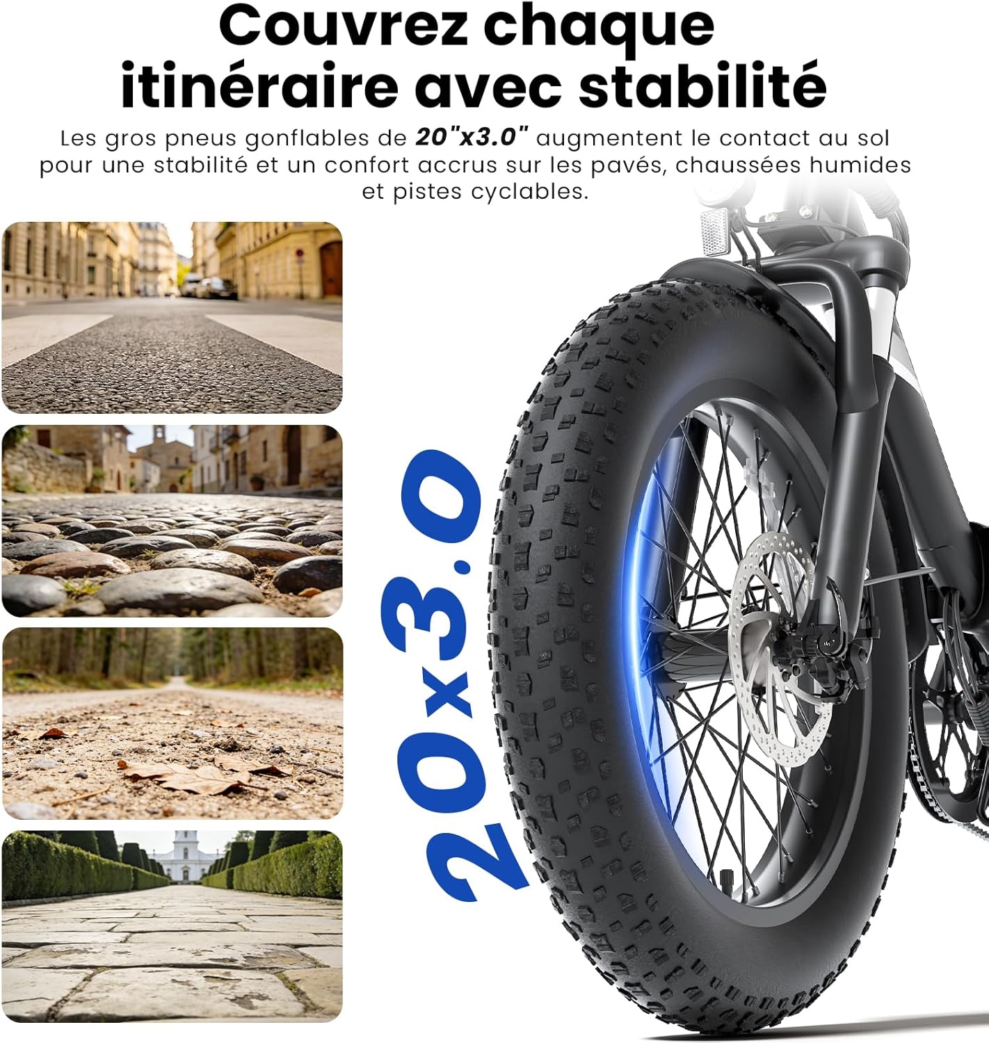 S3/S3 Pro Vélo Électrique Fat Bike Pliable, Pneus 20"x3.0" Tout Terrain, Grande Autonomie 195KM/ 65KM, 7 Vitesses, VTC E-Bike pour Adulte, Idéal pour Les Longs trajets et Les Voyages S3 Noir