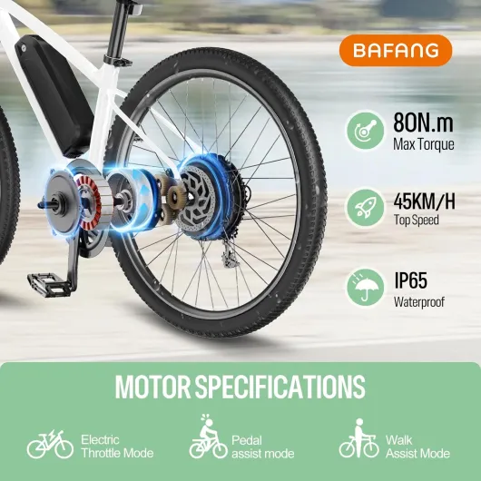 Moteur Roue Arriere 48V 750W Kit Conversion Velo Electrique 26" 27,5" 700C (28" 29") avec Largeur de Montage:138-142mm, Brushless Geared Hub Motor de la Version Cassette avec Écran LCD EKD01 26 Pouces