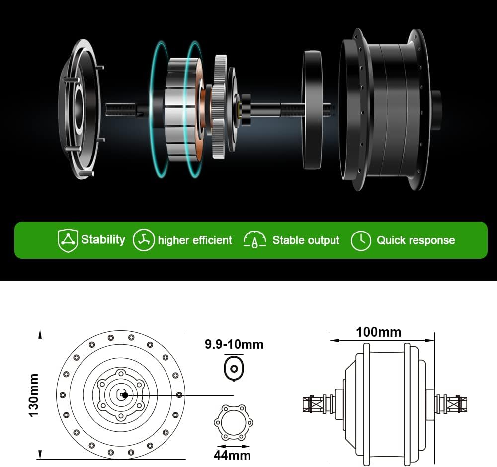 E-Bike Kit de Conversion 36V250W Brushless Moteur Roue Avant 26 Pouces Noir avec LCD Affichage pour Vélo Électrique