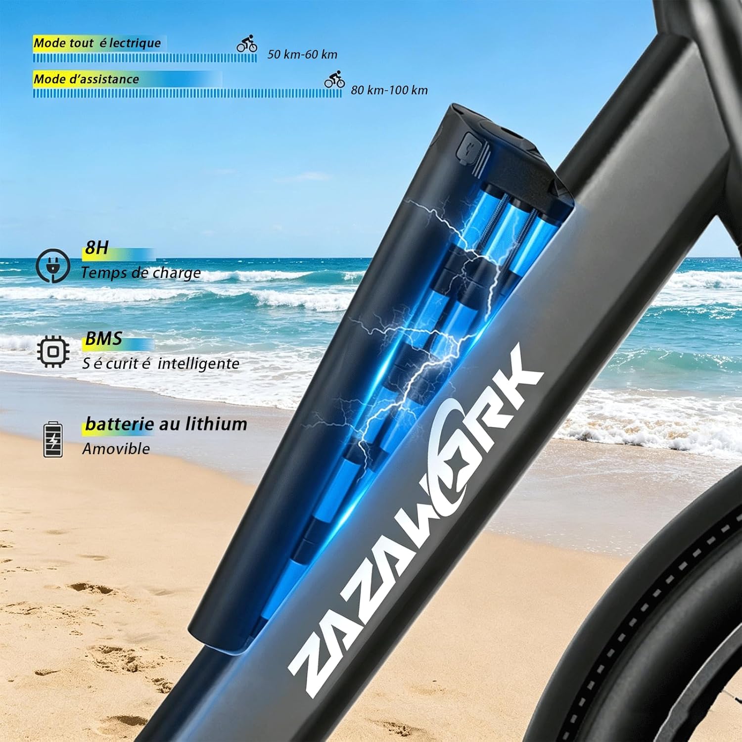 Vélo Électrique 36V20AH Batterie autonomie 100 km Le Choix Idéal Urbain 29 Pouces vélo électrique Adulte Moteur 250W 7 Vitesses E-Bike, vélo électrique Femme Homme Blanc