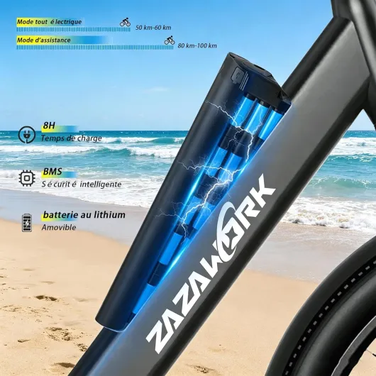 Vélo Électrique 36V20AH Batterie autonomie 100 km Le Choix Idéal Urbain 29 Pouces vélo électrique Adulte Moteur 250W 7 Vitesses E-Bike, vélo électrique Femme Homme Blanc