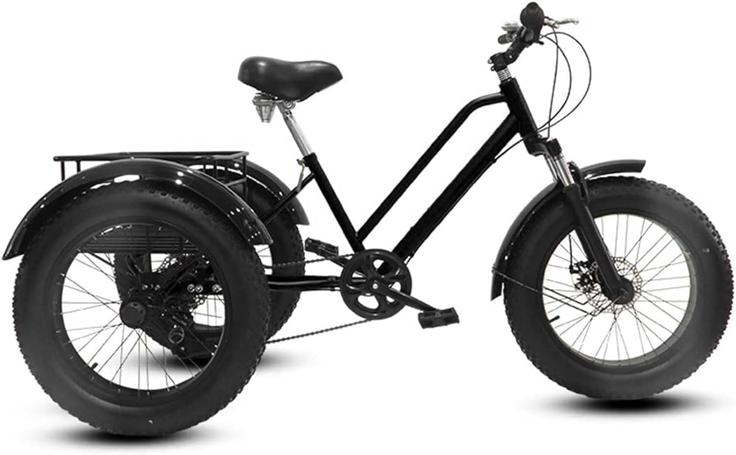 Tricycles Gros Pneus avec Panier pour Adultes, Vélos Croisière 3 Roues, 20 Pouces, 7 Vitesses, Cadre Acier Au Carbone, Tricycles Dexercice pour Hommes Et Femmes B,20in7 B 20in7