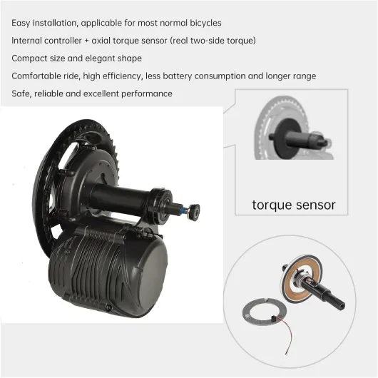 Kit Moteur À Entraînement Central 750 W, 500, 250, De Conversion for Vélo Électrique avec Capteur Couple for Moteur Puissant