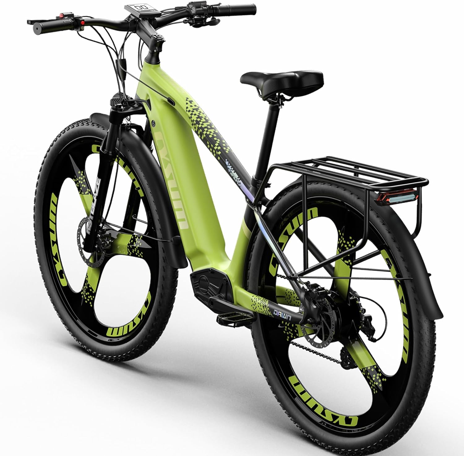 Cysum Speedy Vélo électrique Adulte, 29'' VTT électrique Homme Femme, Batterie Lithium 48v 15Ah, Moteur 250W 25km/h, autonomie 100-120km, Frein à Disque hydraulique,E-Mountainbike Vert