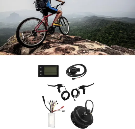 Kit de Motorisation de Vélo électrique 48V, 500W, Moteur à Entraînement Avant, avec Contrôleur 22a, Panneau S866, Levier de Frein D'accélérateur au Pouce 130X #515