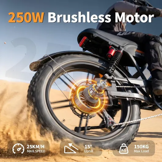 Vélo Électrique Homme 20 Pouces Fat Bike, Velo Electrique Hautes Performances 48V 15.6Ah, Autonomie Jusqu’à 75 km, Pneus 20x4.0, Double Suspension, Freins à Disque, 25 km/h
