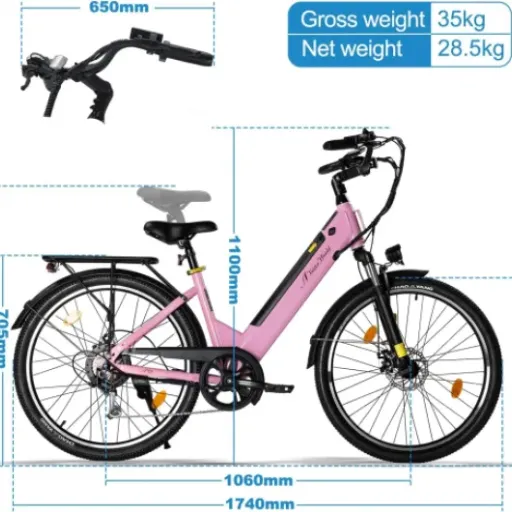 Test Vélo Électrique Adulte 26" AVDLEU A32 : un VTC urbain correct qui fait le job sans chichi