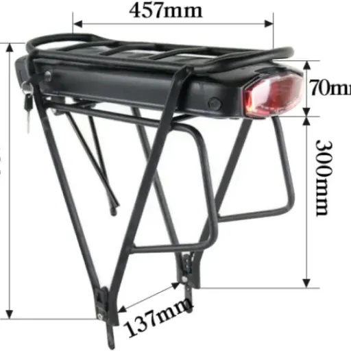 Test batterie porte-bagages EXECYC 36V 21Ah : grosse capacité pas chère, mais un peu bricolage