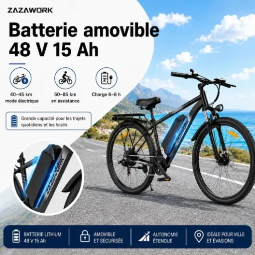 Test Vélo Électrique Homme 29" ZAZAWORK Z-cf29 : un VTT électrique complet mais pas sans compromis