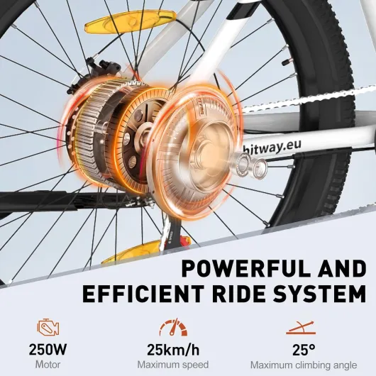 Vélo Électrique, VTT Électrique 27,5"/26" Pneu avec Batterie au Lithium Amovible 36V13Ah/48V15,6AH,Autonomie 60-100km,Ville E-Bike avec 7 Vitesses, 250W Moteur pour Adulte 27,5 Zoll 2.35 Pneu Blanc